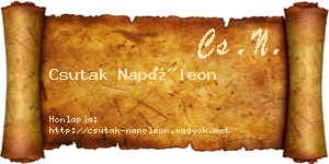 Csutak Napóleon névjegykártya
